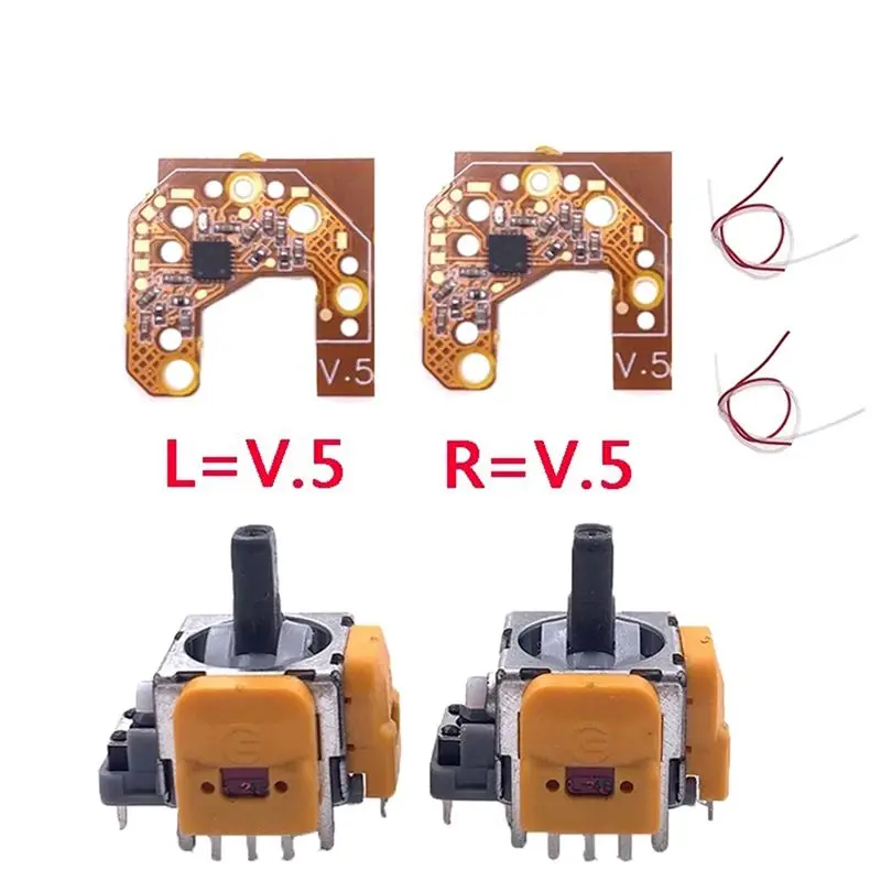 AA08-2PCS Hall Joystick+Calibration Board For PS5 Gamepad Hall Effect & Hall Joystick Center/Outer Ring Calibration