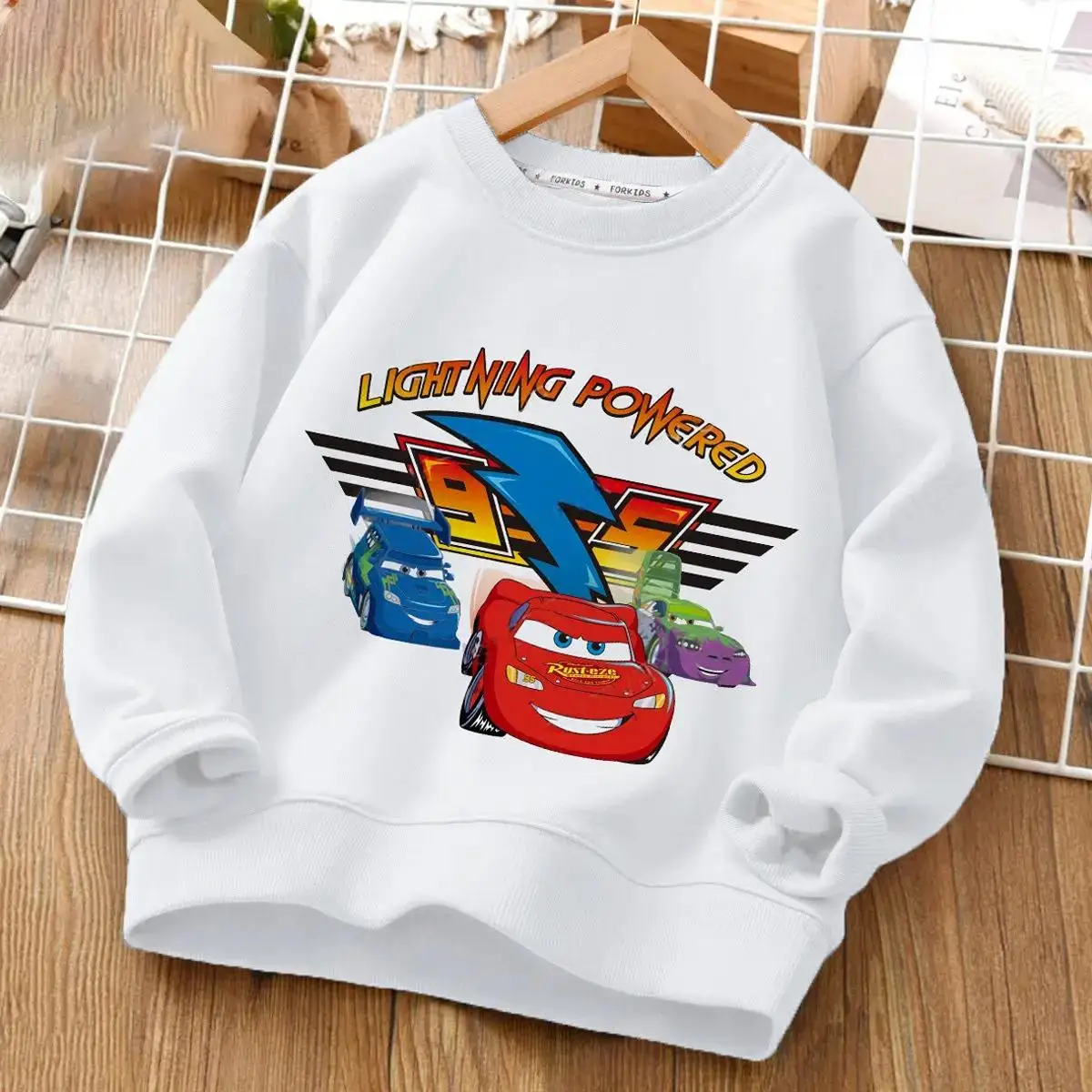 Autumn Girl Boy Sweatshirts Children Cartoons Kawaii Print Disney Cars Hoodies Kid Pullover Casual Kids Clothes Fashion Tops