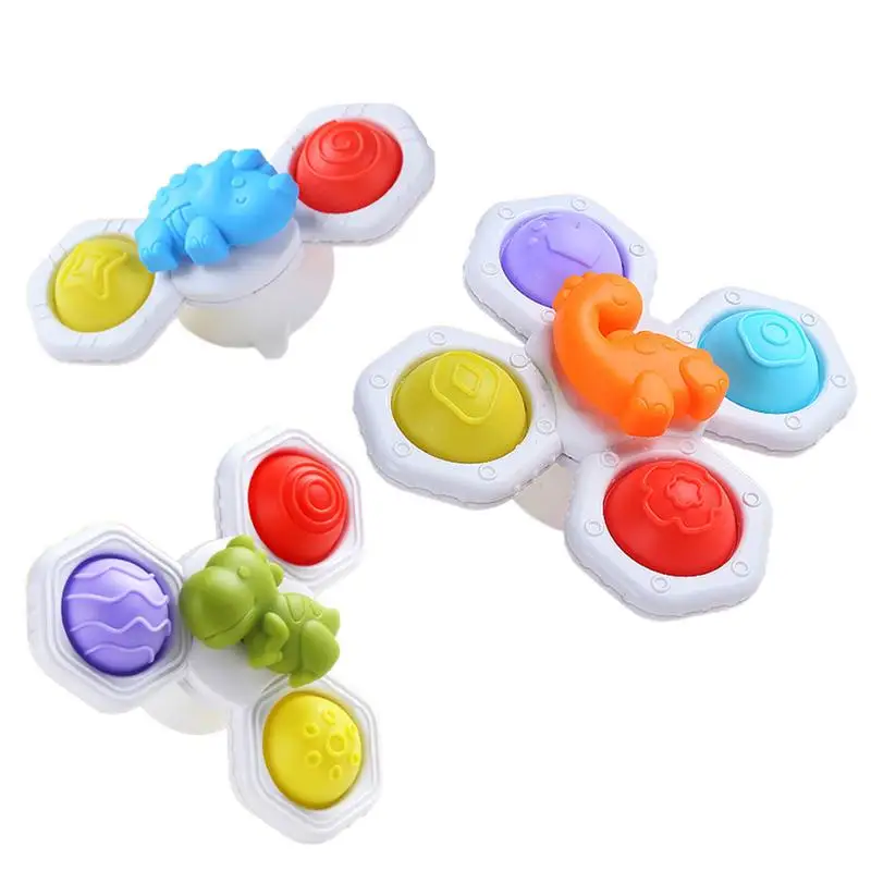 

Suction Spinners For Toddler 3PCS/set Cartoon Kid Suction Spinner Toys Spinners For Babies Kid Suction Spinner Babies Bath Toys