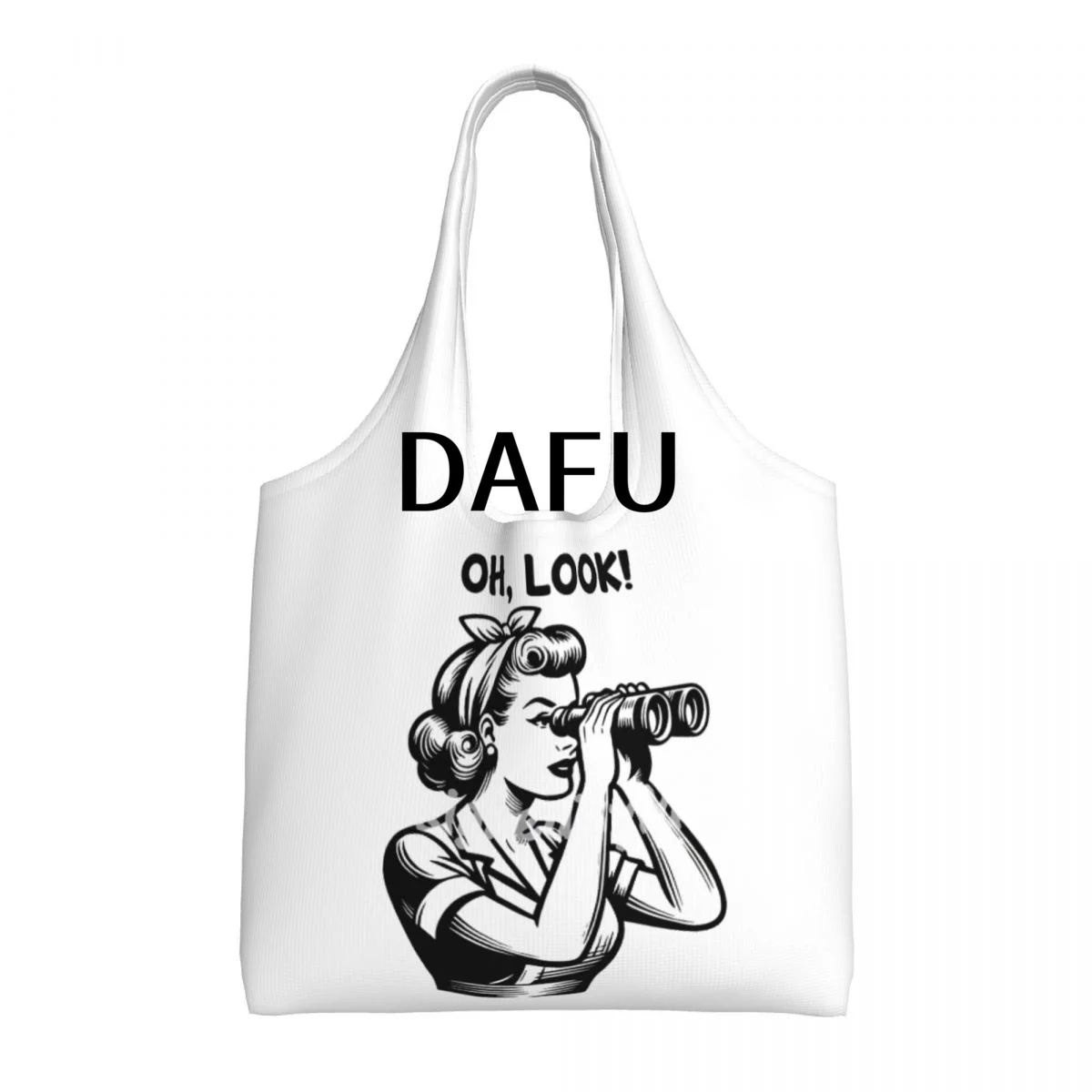 Curious Eyes Ahead Large Capacity Canvas Tote Bag Single Shoulder Work Commute Bag For Women Eco-Friendly Shopping Bag