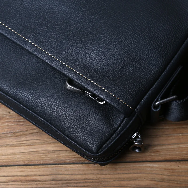 NZPJ Leder herren Schulter Tasche Casual Große-Kapazität Weichem Leder Rucksack Top Schicht Rindsleder Vertikale Messenger Business Tasche – Detail 11