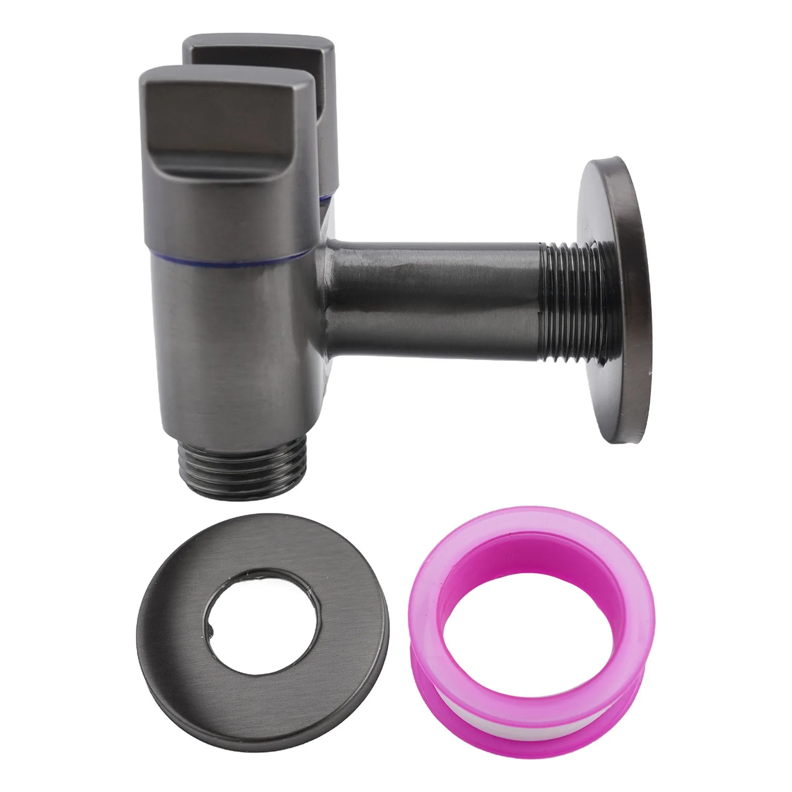 Alloy Angle Valve Wall Mount Toilet Bidet Sprayer G1/2 1 In Two Out Water Cleaning Sprayer For Bathroom Toilet Accessories