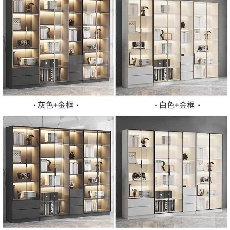 ガラス扉付きのキュリオキャビネット、コーヒーバー、ビュッフェキャビネット、白いヴィトリーナ、ガラスディスプレイ、ディスプレイショーケース、木製ワインセラー