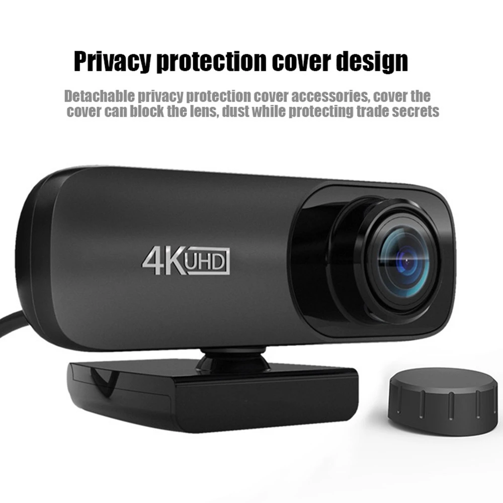 Webcam 4K Uhd 3840X2160P Webcam 800W Pixels Computer Camera 120° Groothoek Web Camera Met Microfoon