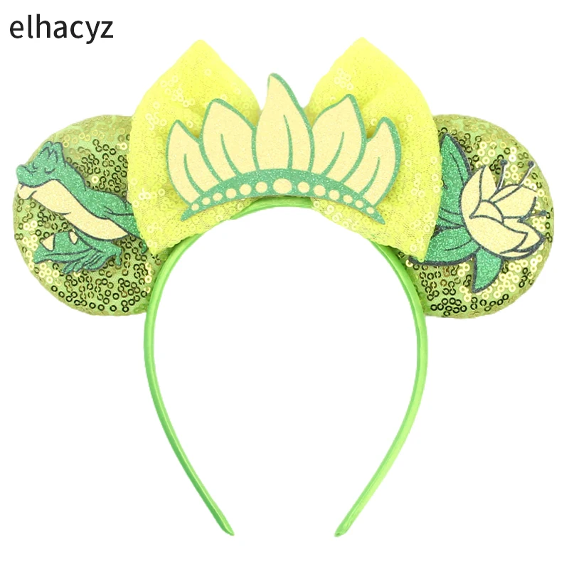 Kids Girls Frog Green Mickey Mouse Costume Hair Headband for Cosplay Amazon.com: Liatunou Green Frog Headband,Mouse Ears headband  main image 4