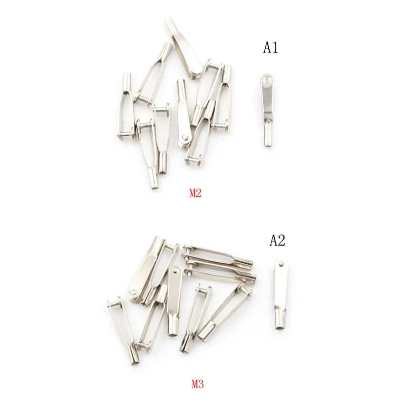 10Pcs M2/M3 Metal Clevis Chuck Rod Clamp for RC Airplane Car Boat