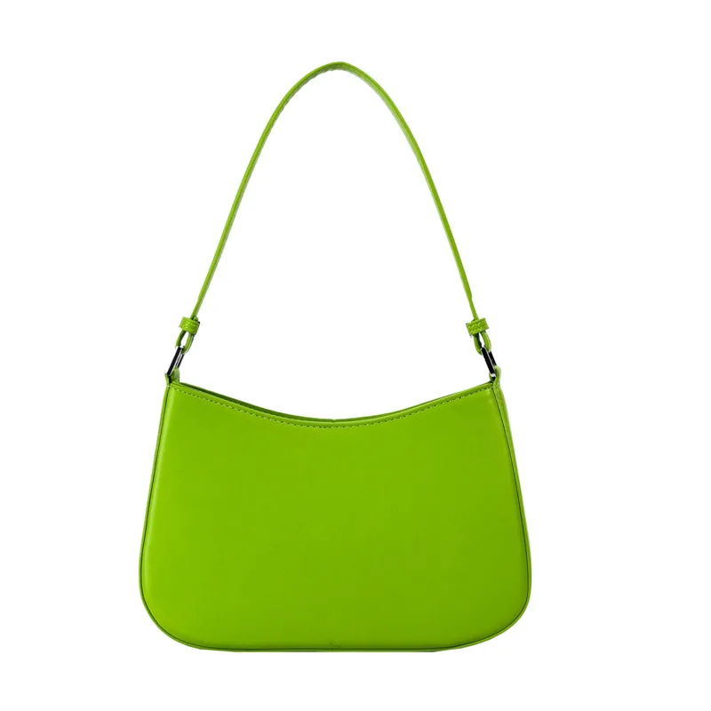 Korean Style Simple Solid Color Fashion Shoulder Handbag Women Trendy Versatile High Quality Underarm Bag Classic