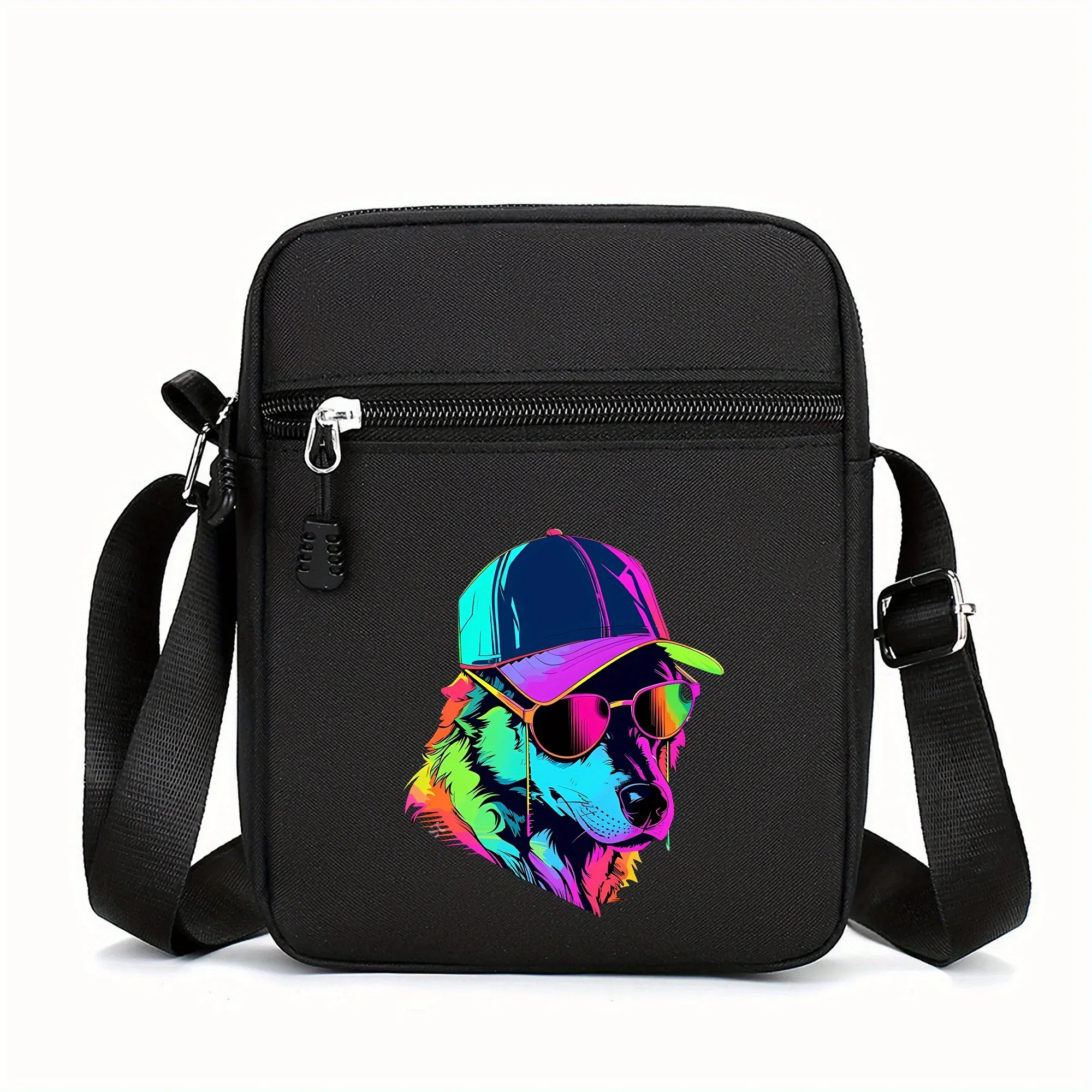 Сумка кросс-боди из ткани Оксфорд с цветным рисунком животных