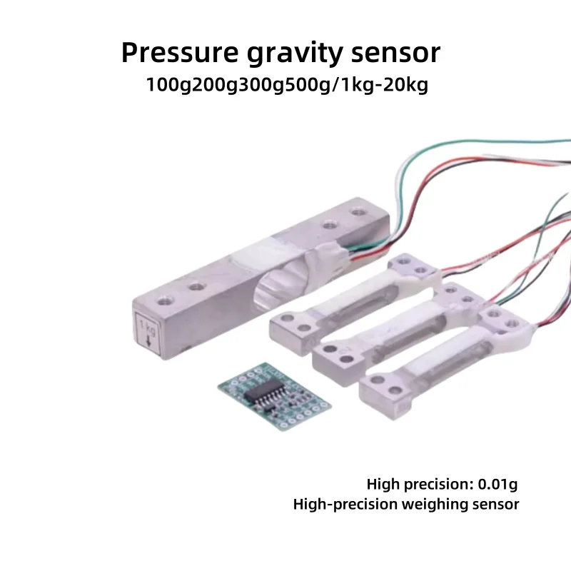 

Full Range 100g-10kg Weighing Sensor High Precision HX711 Gravity Module Force Sensing Element for Scales & Robotics