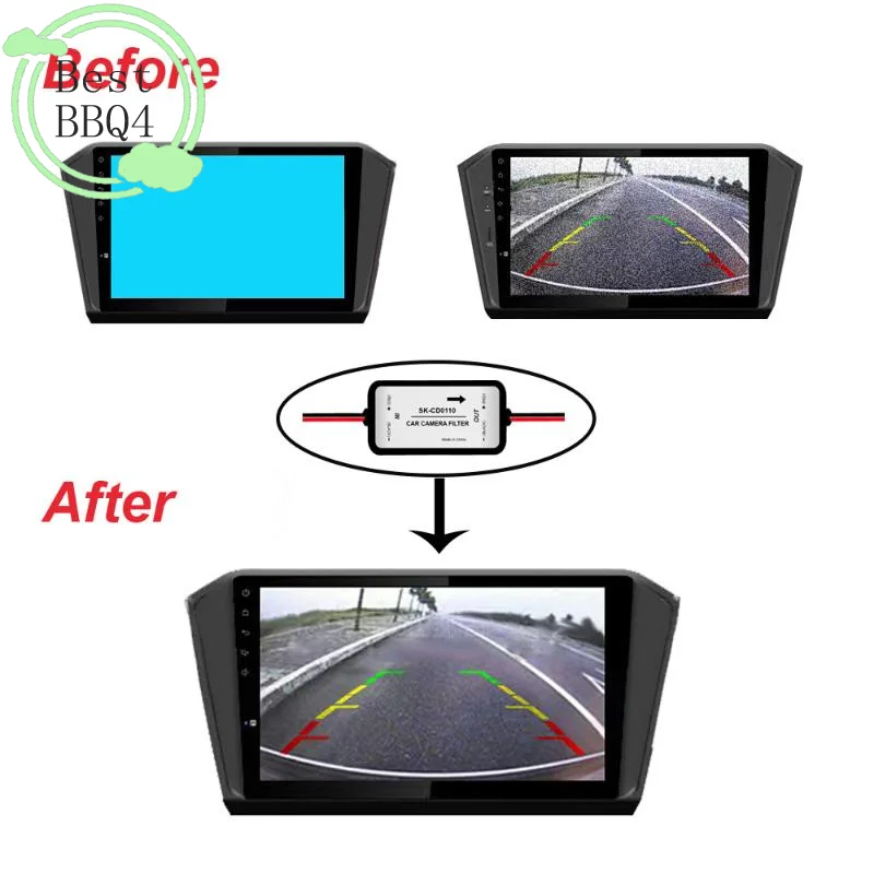 (BBQ4)12V DC Power Relay Capacitor Filter Connector Car Rear View Rectifier For Backup Auto Camera Filter Solve Ripple Splash