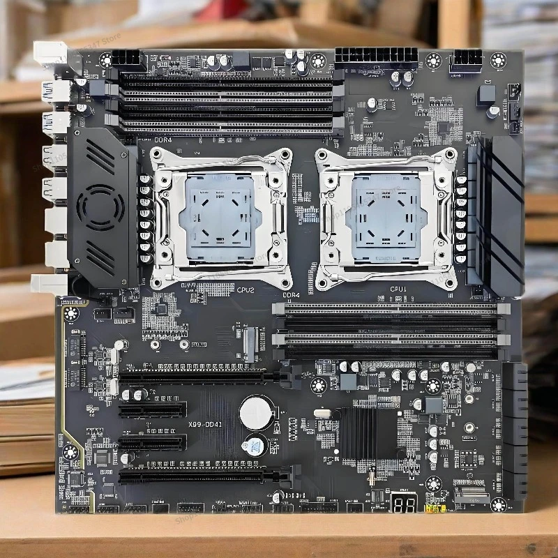 For X99DD41 Dual Main Board Set 8 Slots Memory E5 Game Multi-open Computer C612 Chipset 2011-3