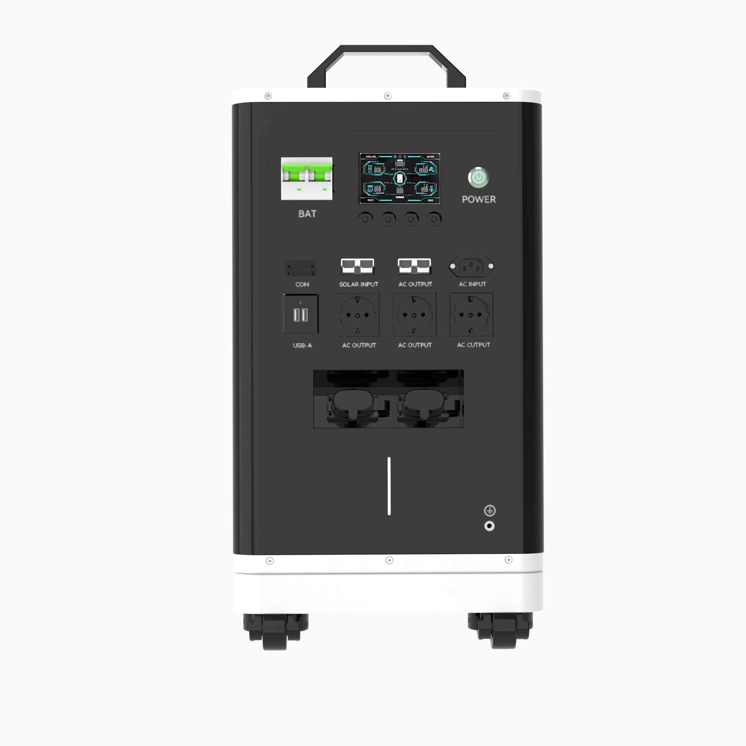 Portable Power Station With AC DC USB 6200W Off-Grid 51.2V Solar Portable Power Station Generator forHousehold Outdoor