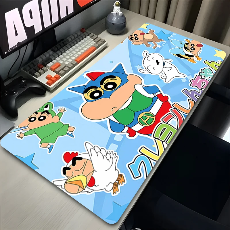 

Mouse Pad C-crayon S-shin-chan Anime Pattern Desk Mat Office PC Accessories Extended Pad Anti-slip Mousepad Rubber Gaming Mats