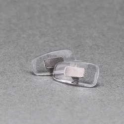 5Pairs/Lot Silver Transparent PVC Glasses Anti Slip Aluminum Conductor Nose Pads Comfortable Metal Core Rubber Silicone Nose Pad