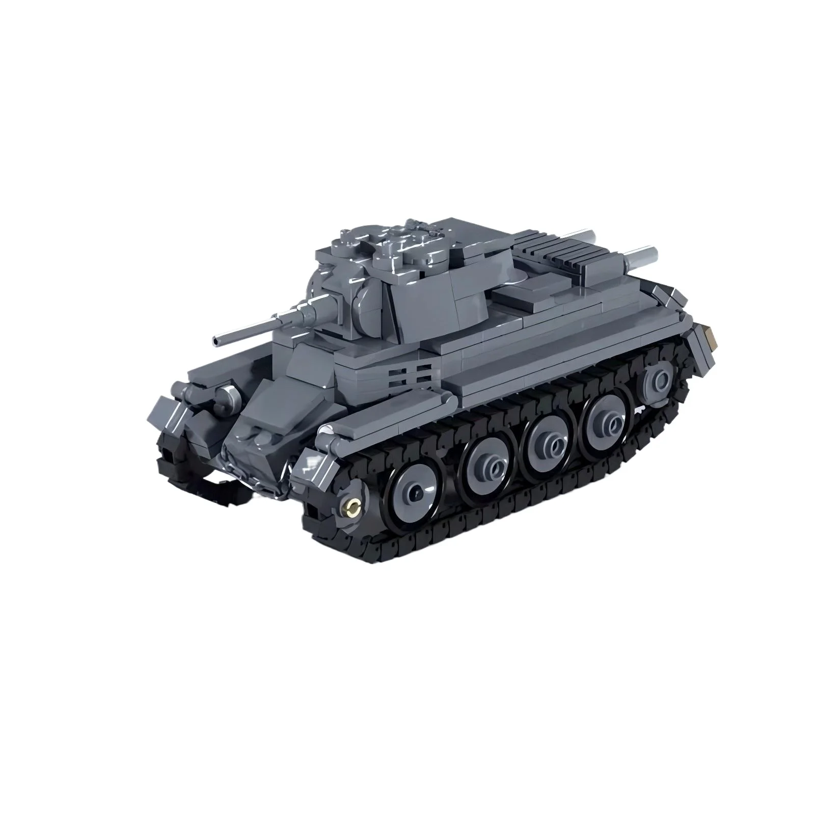 MOC Military Series Tracked Armored Vehicle Building Blocks Set Soviet BT-7 Light Tank Model Children's Puzzle Toy Birthday Gift