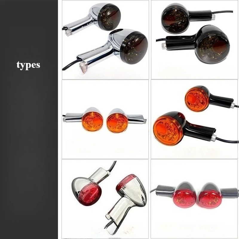 2Pcs Motorcycle Rear Turn Signals Indicators LED Brake Lights For Harley Sportster 883 XL1200 X48 72 Dyna Roadster 1992-2022