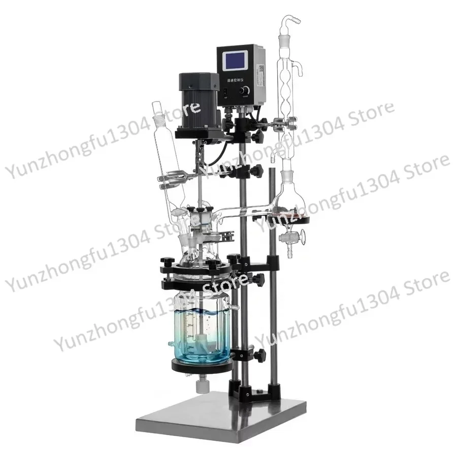 

High Temperature Double Layer 1 2 3 5 10 20 30 50 100 150 200L Chemical Lab Vacuum Mixing Reaction Vessel Jacketed Glass Reactor