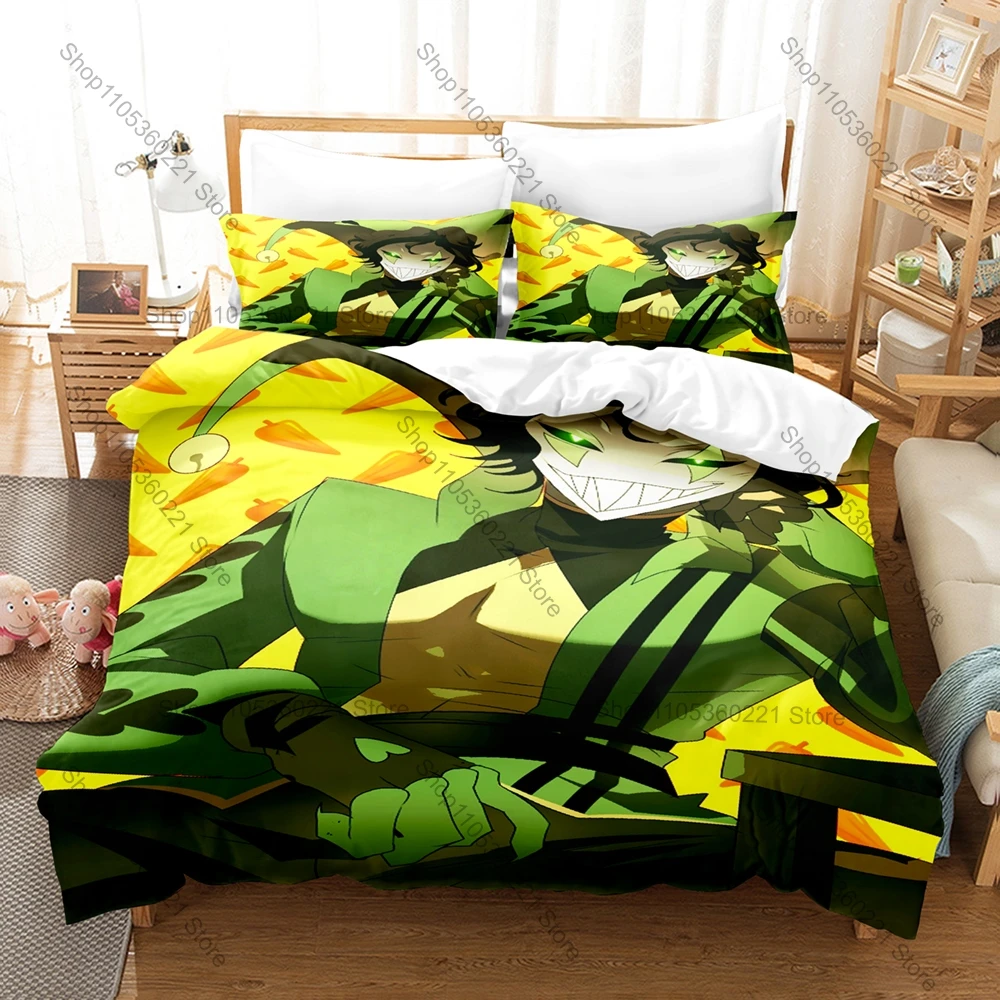 Cool Spooky The Freak Circus Printed Bedding Kit 3PCS Duvet Cover & 2 Pillow Covers Breathable Soft Bed Linens Room Ornament