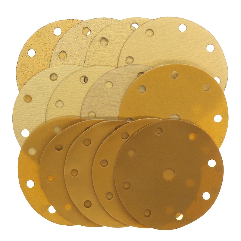 

30 Pcs 6 Inch 9 Hole Sanding Disc 150mm Hook and Loop 40-1000 Grit Dustless Random Orbital Sandpaper for Automotive Woodworking