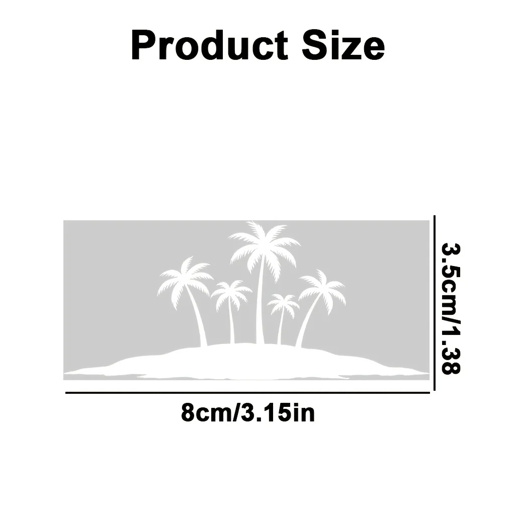 Tropical Palm Tree Stickers Monochrome Waterproof Vinyl Decals for Vehicle Phone Case Decor view 6