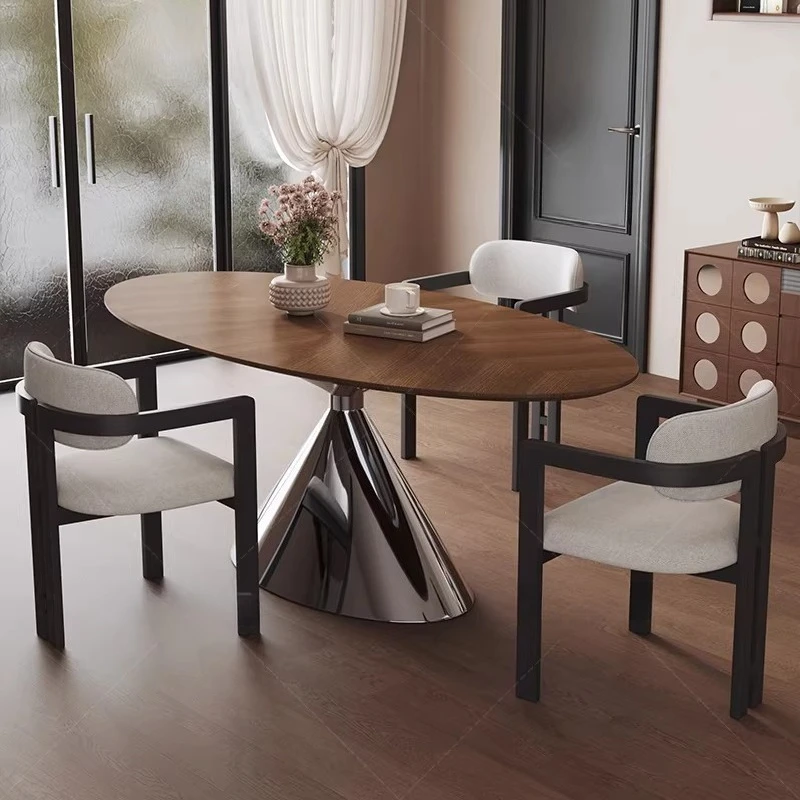 Coffee Round Dining Table Wood Center Kitchen Restaurant Dining Table Mid Century Extending Mesas De Comedor Kitchen Furniture