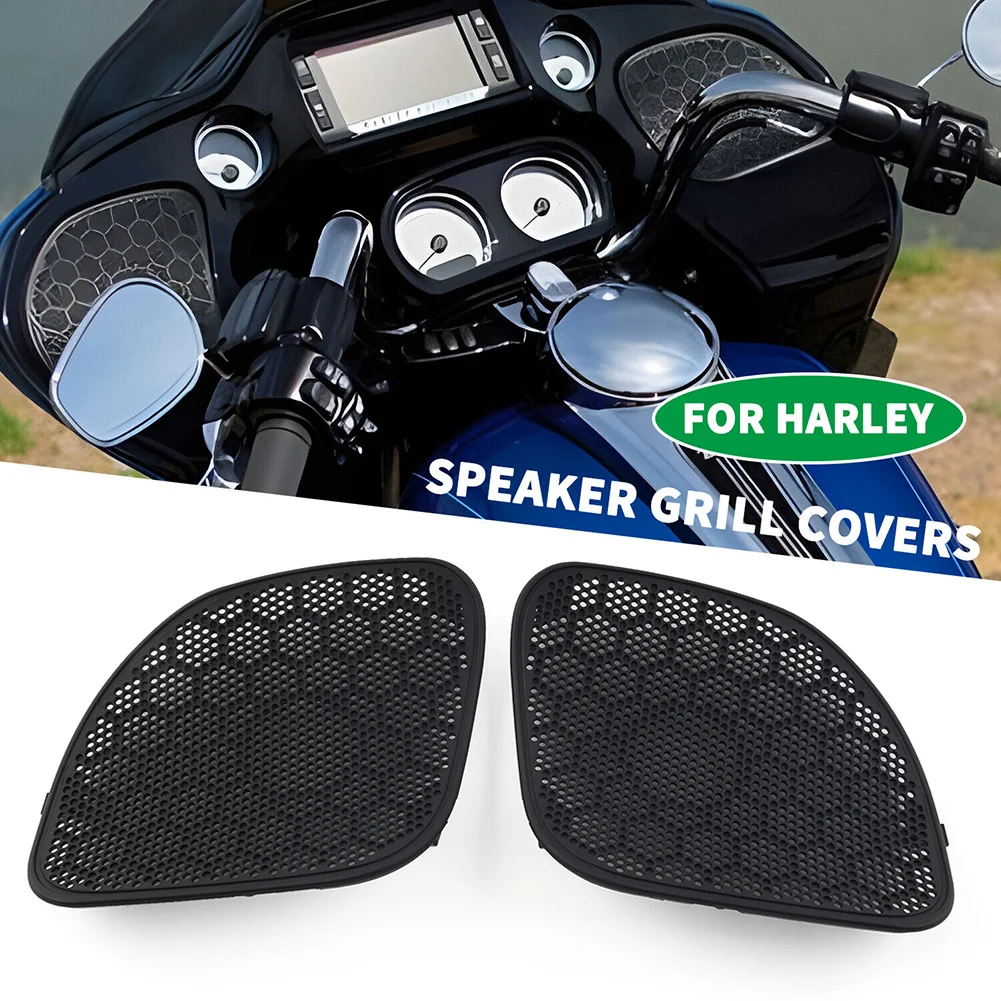 Motorcycle Front Fairing Speakers Mesh Grill Grilles Covers For Harley-Davidson Touring Road Glide FLTRX 2015-2023 Accessories