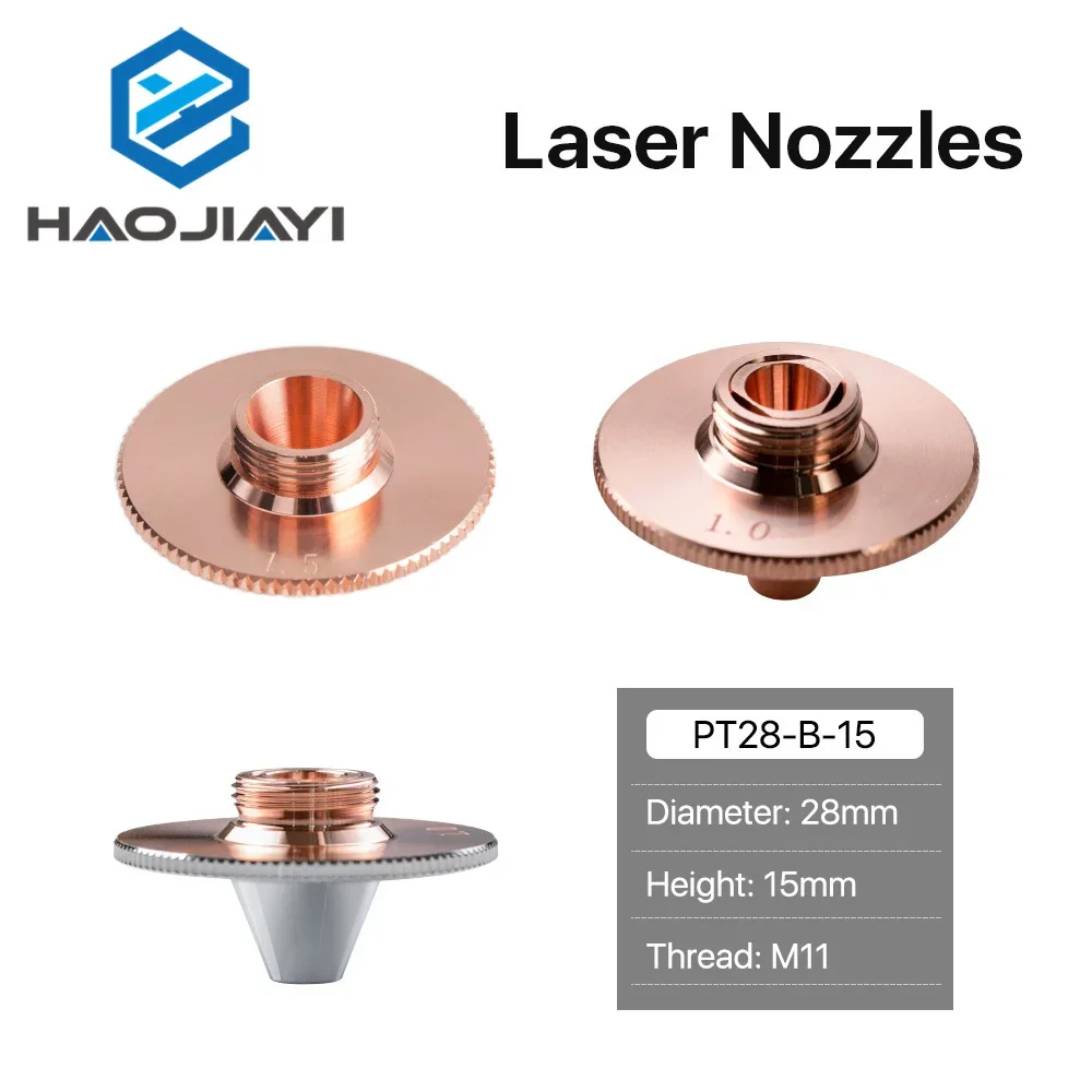 Bulge Laser Nozzles Single Layer Chrome-Plating Double Layers Caliber 0.8-4.0 D28 H11 H15 M11 for Precitec Cutting Head