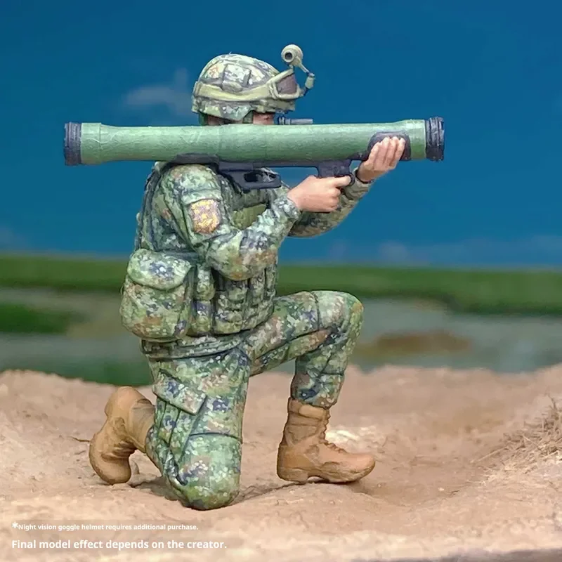 1/35 Resin Model Figure Soldiers Kneeling To Observe Gk Micro Miniature 3d Printed White Model Toy Unassembled And Unpainted Kit