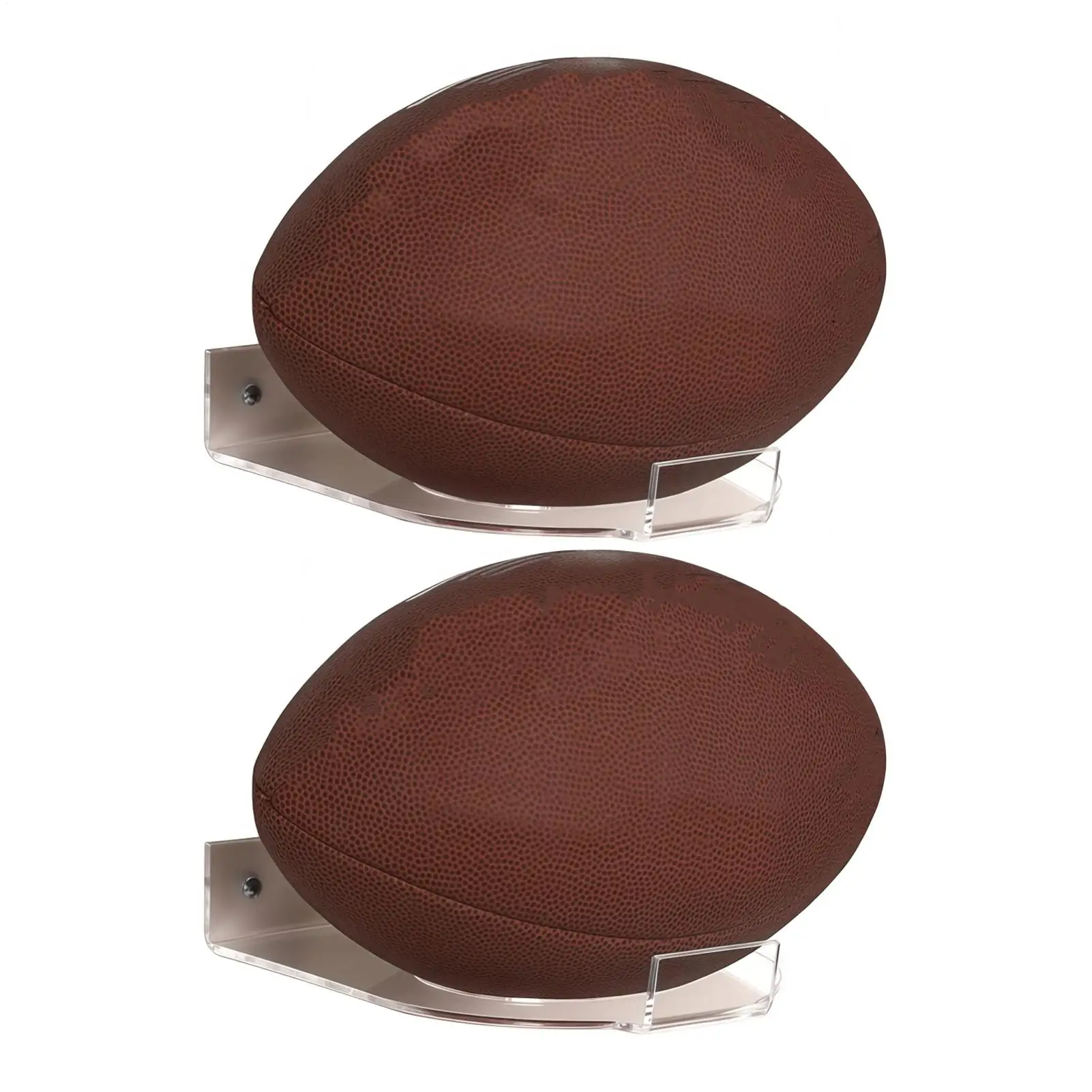 

Football Holders For Display 2-pieces Acrylic Support Container Football Display For Softball Baseball Volleyball Bowling Sports