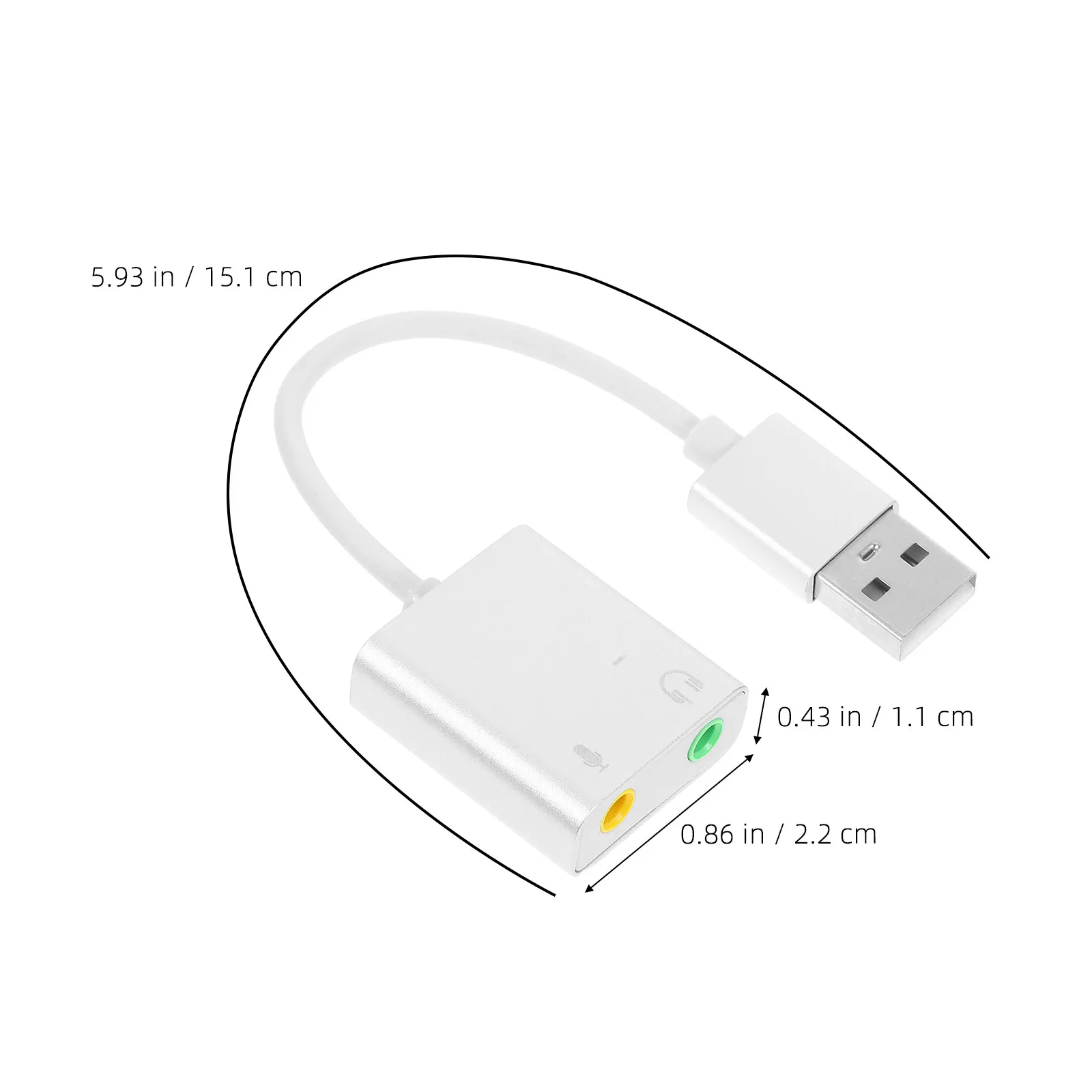 Sound Card Converter Adapter Clear Audio Pc Headphone Mic Splitter Stereo Audio Interface Gaming Recording Podcast