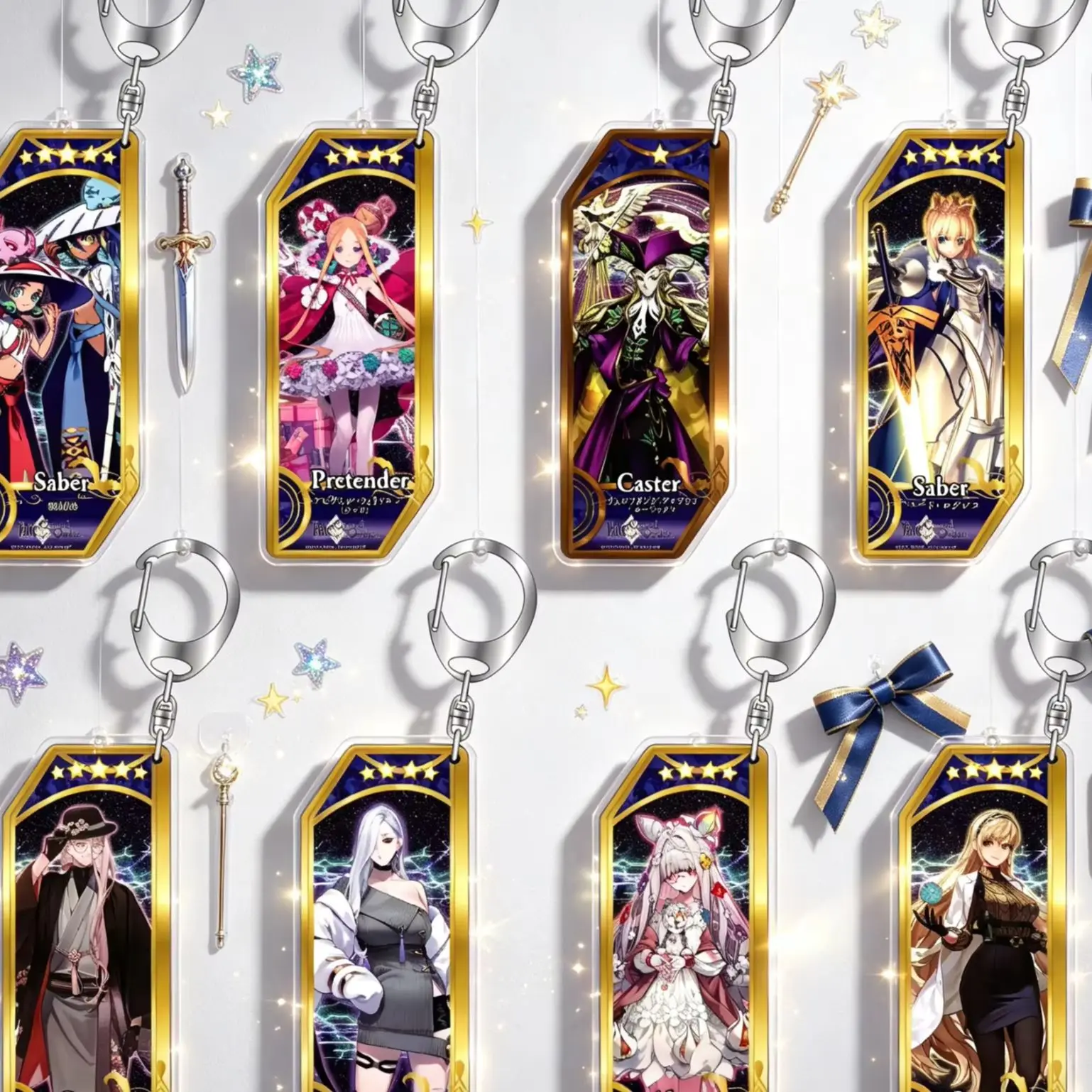 6cm Anime Fate/Grand Order Bag Acrylic KeyRing Anime Cell Phone Pendant  As A Gift For Fans Exquisite Product New Style Keychain