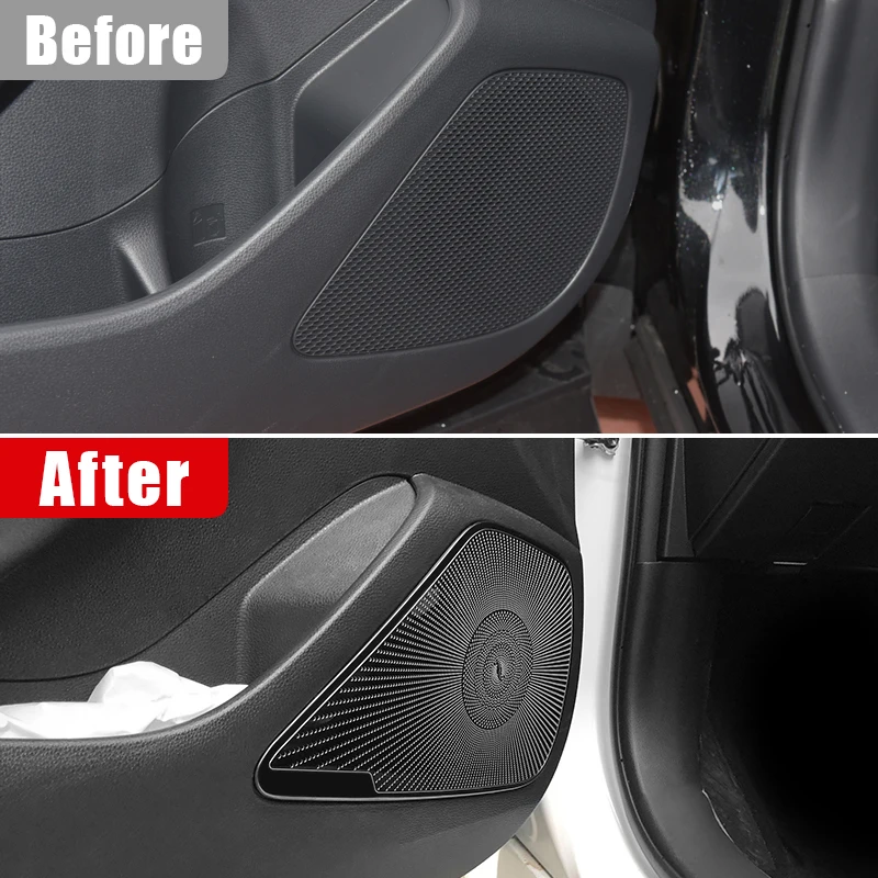 Stainless Car Door Audio Speaker Cover Loudspeaker Tweeter Trim Case Sticker For Toyota Corolla Cross XG10 2021 2022 2023 Hybrid