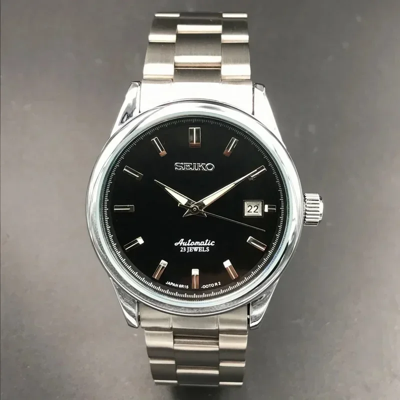Seiko SARB035 الأصلي ساعة ميكانيكية أوتوماتيكية للرجال العلامة التجارية العصرية 2024 موضة جديدة عادية بسيطة سوار فولاذي ساعة مقاومة للماء
