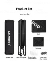 Naturehike BLACKDOG Garden Sun Shelter Gazebo Awning Camping Parasol Cloth 3x3m Silver Coating Sunshade Waterproof Outdoor Tarp
