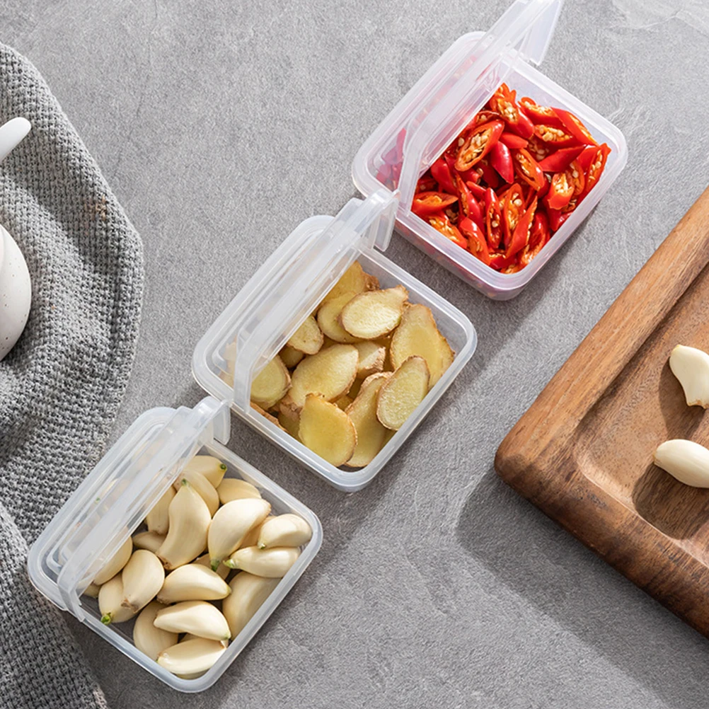 

2Pcs Flip Top Storage Box PP Material Fresh Keeping for Cheese Butter Refrigerator Use Creative Food Preservation Case