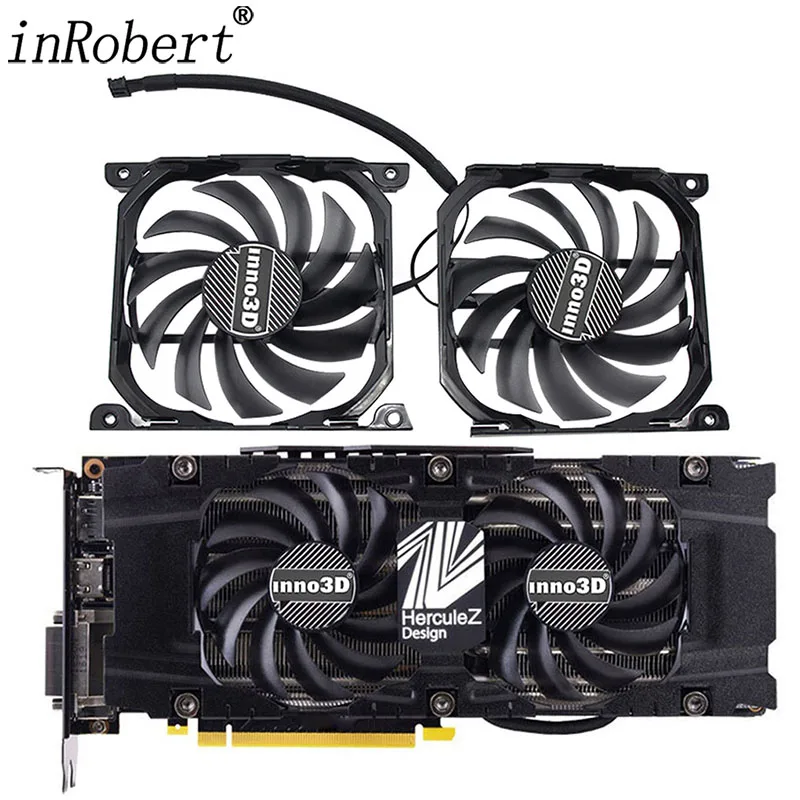 CF-12915S Video Card Fan For INNO3D GeForce GTX 1070 1070Ti 1080 1080Ti P104-100 Twin X2 Replacement Graphics Card GPU Fan