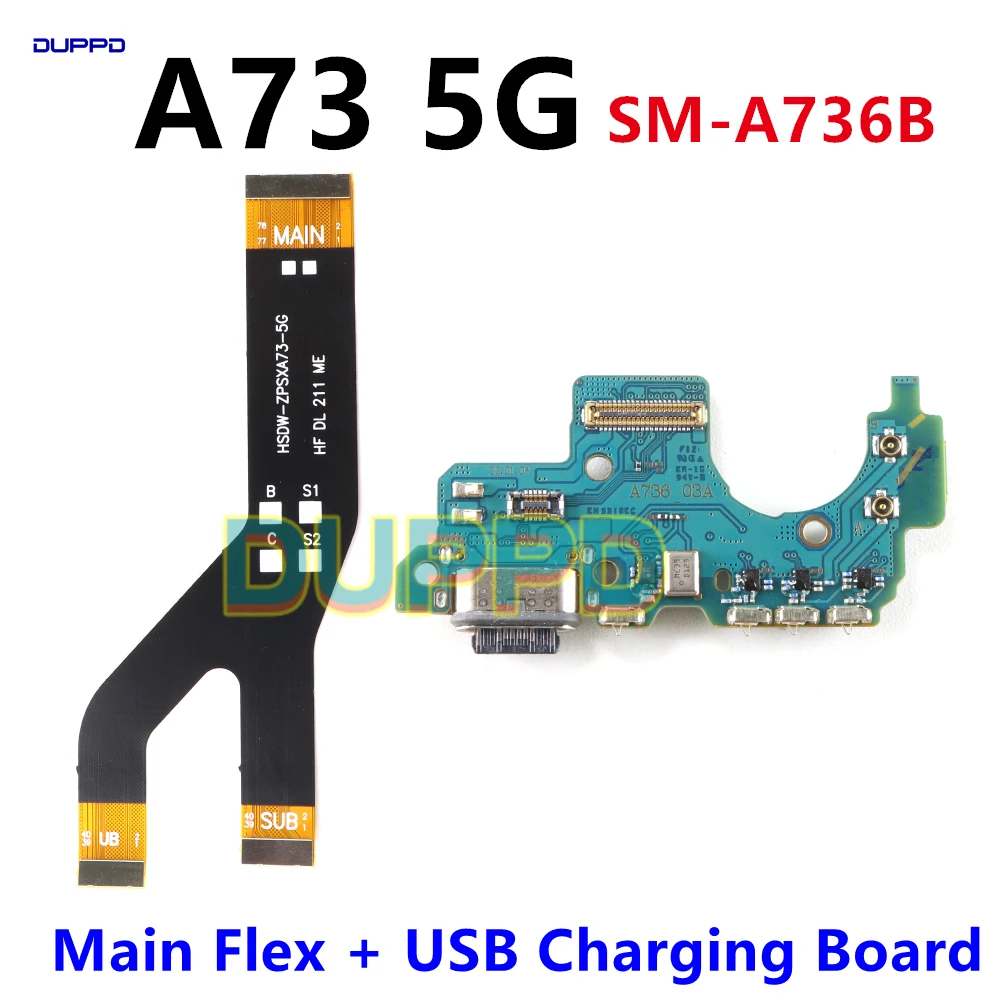 For Samsung Galaxy A73 5G A736B A736 Dock Connector USB Charger Charging Port Mainboard Main Flex Cable