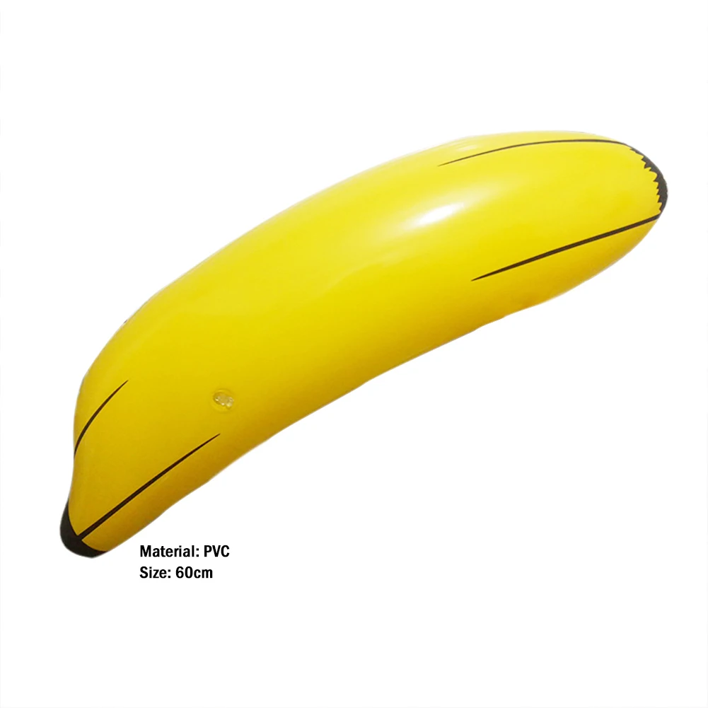 ของเล่นรูปกล้วยเป่าลม PVC สำหรับงานเลี้ยงชายหาดปาร์ตี้รูปทรงน่ารัก