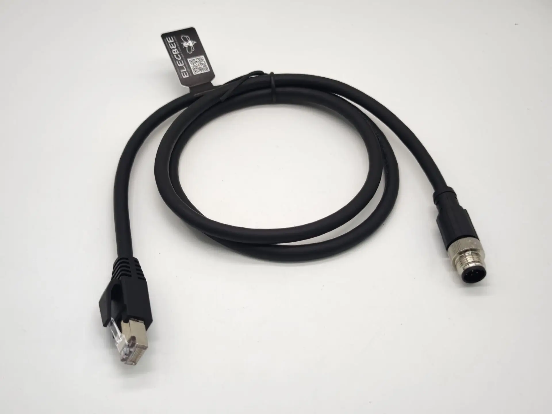 M12 To RJ45 Ethernet Cable M12 8 Pin Male To RJ45 Male Plug Date Sheet 1M AWG24