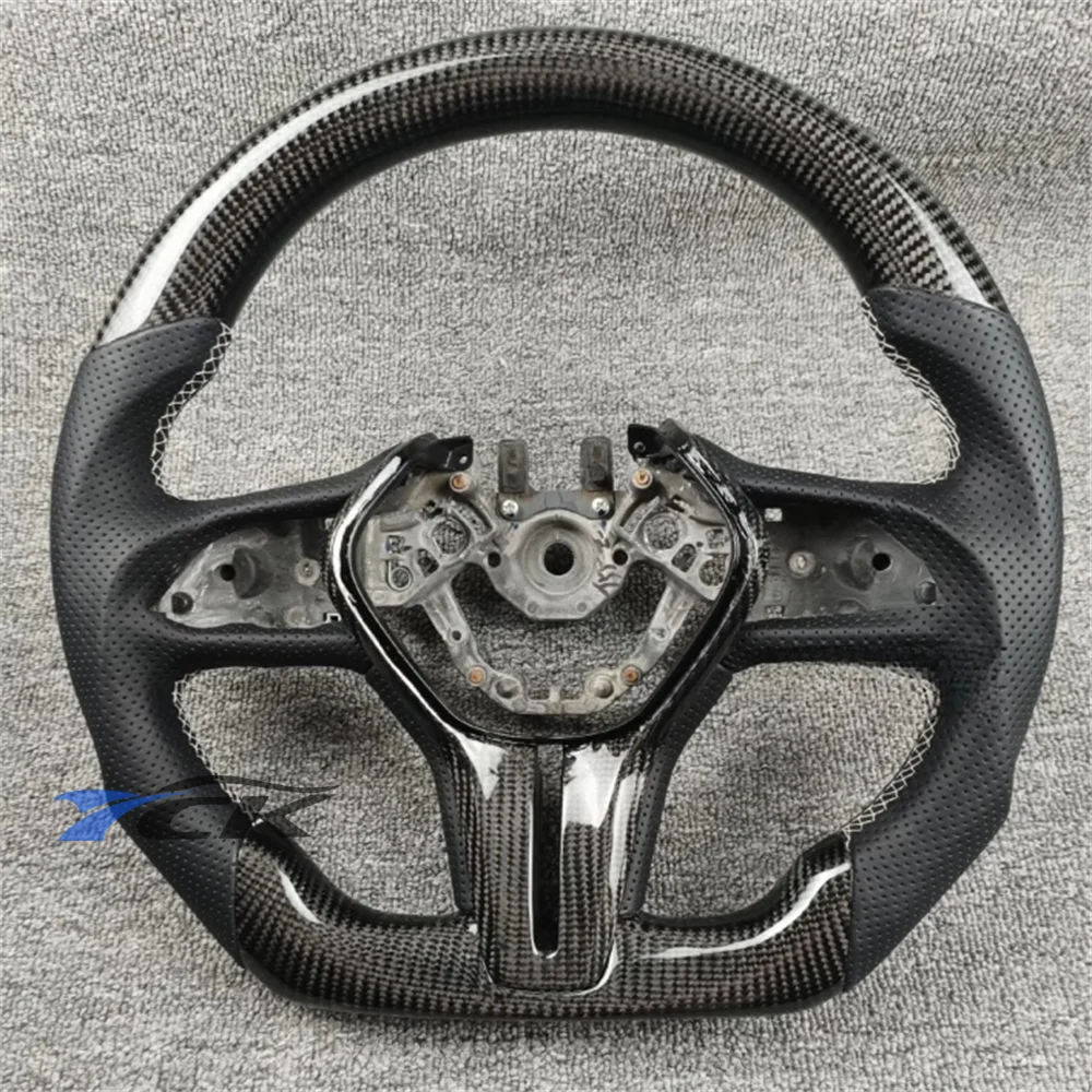 Custom Carbon Fiber Black Leather For 2018 2019 2020 2021 2022 2023 2024 2025 In-finiti Q50 Steering Wheel car accessories