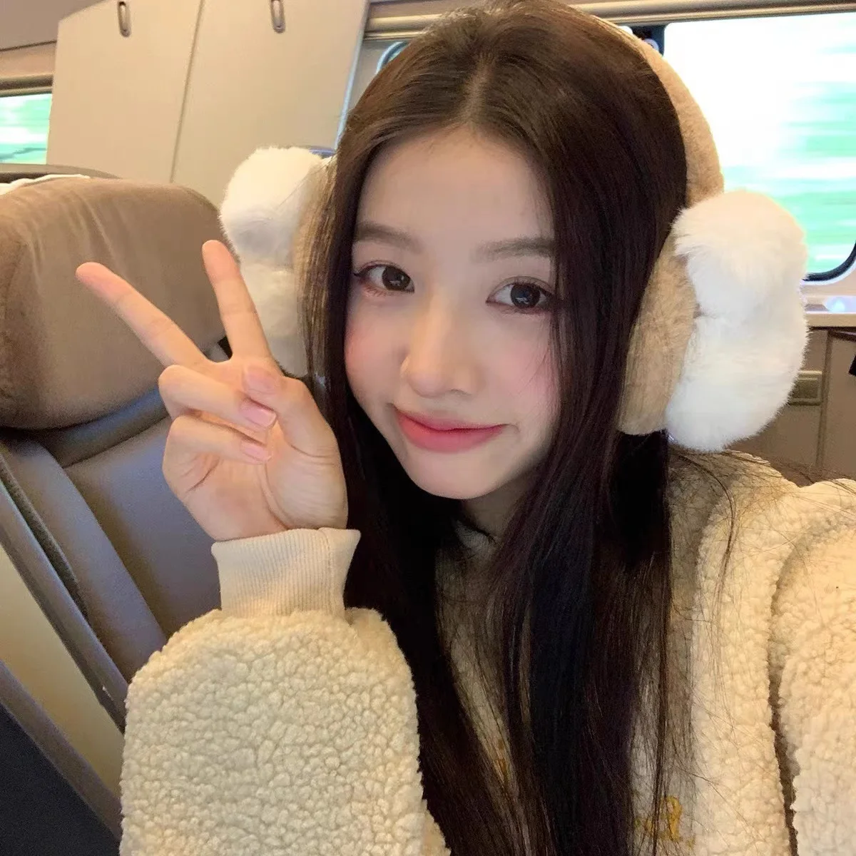 New Thickened Earmuffs Fashion Cute Khaki Plush Warm Ear Protect Winter Practical Windproof Ear Muffs New Year's Gift
