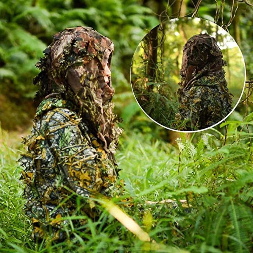 

Hunting full cover mesh camouflage 3d leafy face mask , Hunting Headgear, Hunting full cover mesh camouflage 3d leafy face mask