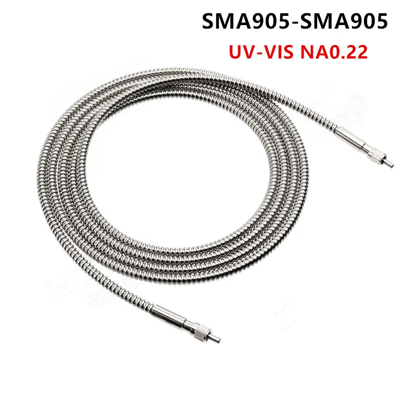 SMA905/FSMA UV-VIS VIS-IR Armored Optical Fiber,quartz Energy Optical Fiber,Visible Light Infrared Spectrometer Fiber 50~1500um