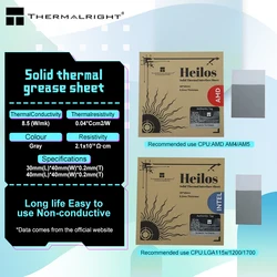 Thermalright Heilos solid thermal grease sheet (8.5W/m.k /30*40*0.2MM) cooling accessories