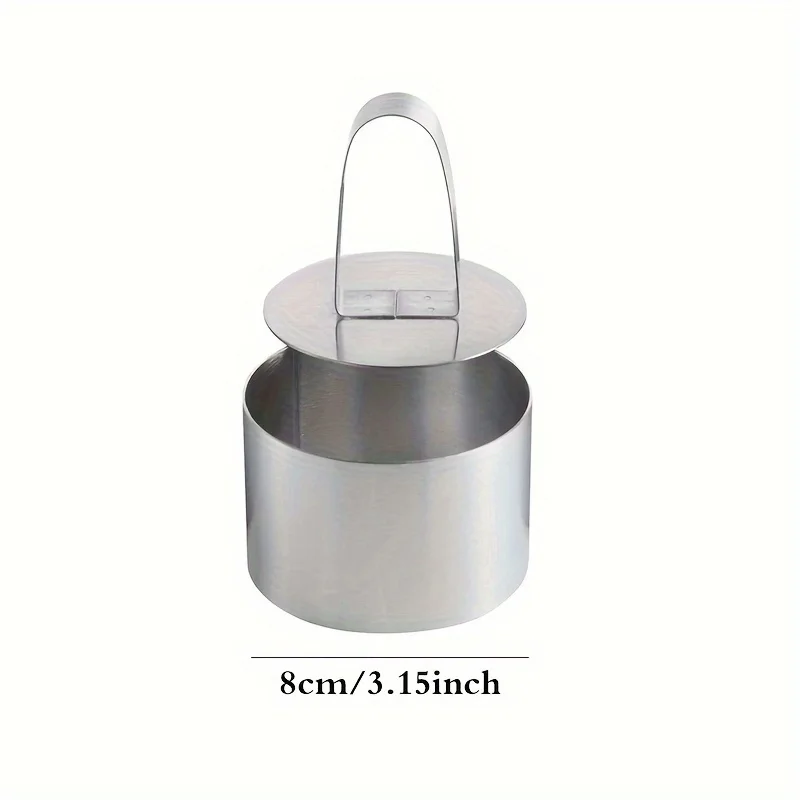 1pc, Stainless Steel Mousse Ring Cake Mould Cheesecake Pudding Mould Biscuit Mould Baking Tools, simple and easy to operate
