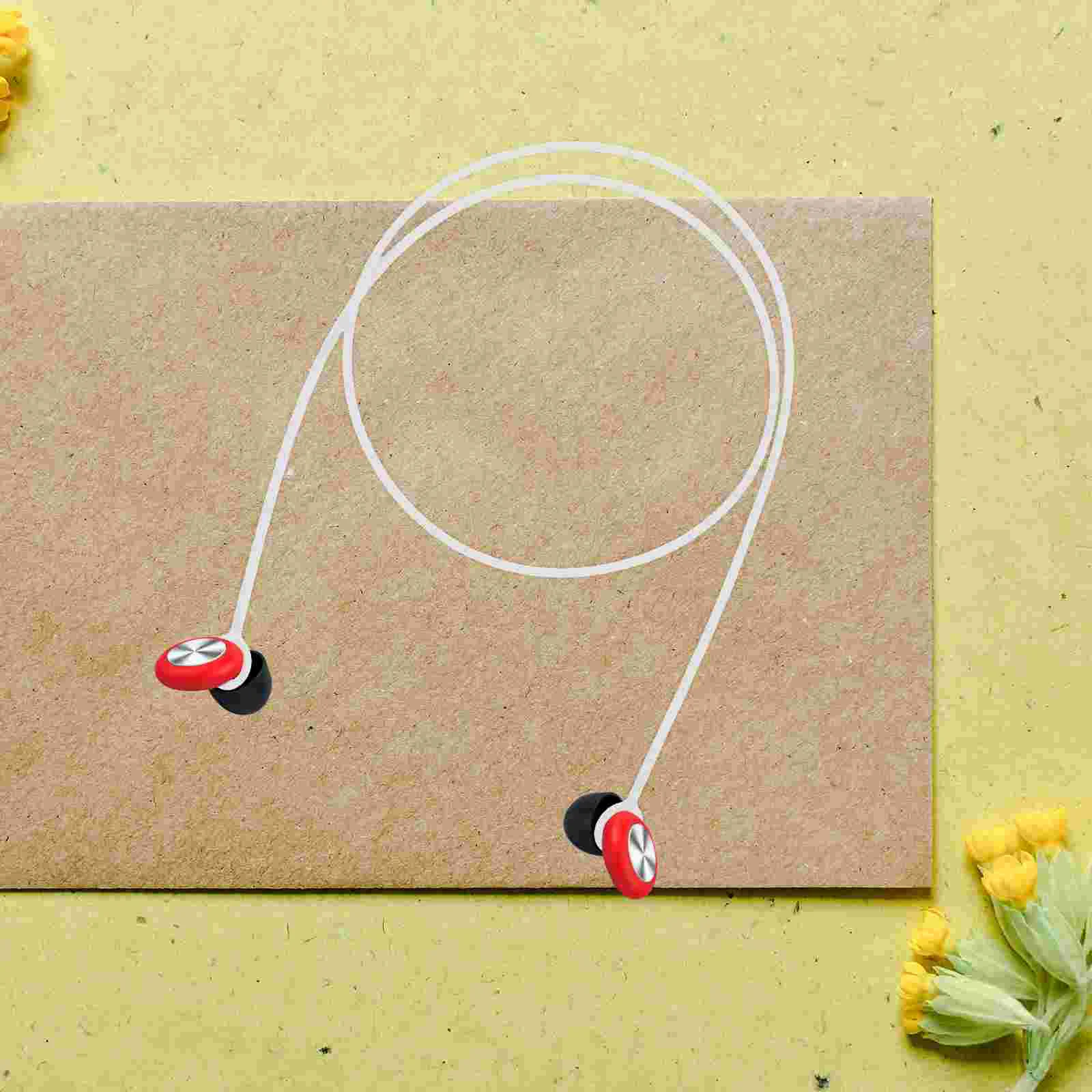 2 Pcs Headphone Anti-slip Lanyard Earphone Lost Strap Running Replacement Silica Gel Connection Rope Accessory