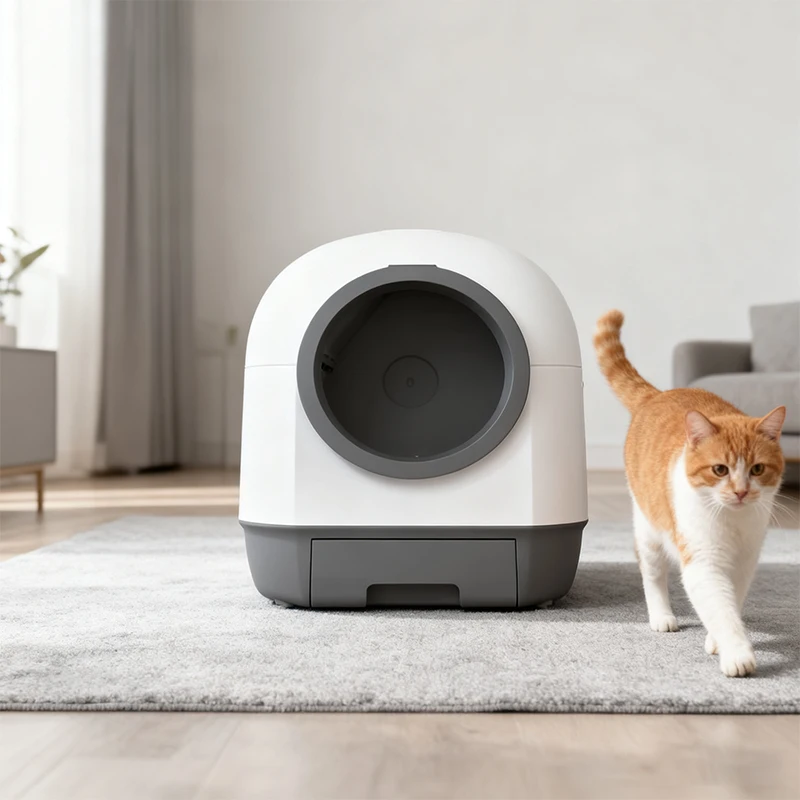2025 Smart Automatic Cat Litter Box Self-Cleaning with APP Control for Multi-Cat Odor Removal Trending Pet Care Technology