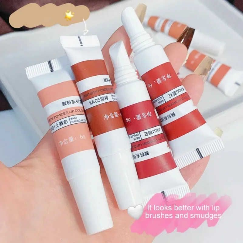1Pcs Waterproof Highly Pigment Lip Glaze Moisturizing Tinted Red Lip Mud Soft Mate Lipstick Lip Gloss Lasting Color Rendering