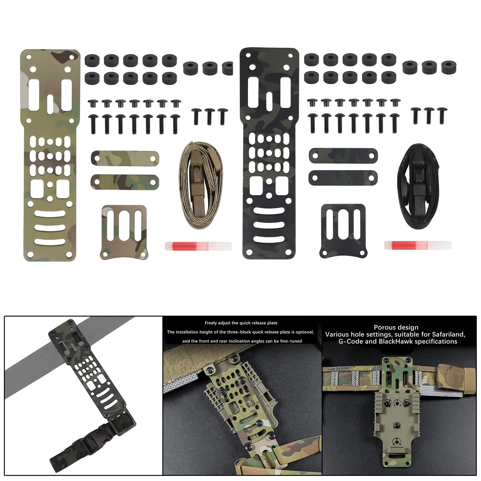 Garfo Adaptador Modular com 3 Buracos, Correia Perna, Instalando o Receptor de Montagem em Parafuso