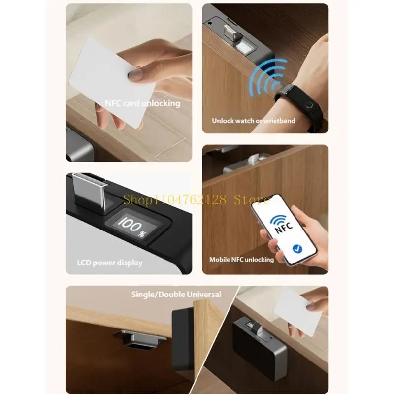 Contactless drawer lock with Keyless for wardrobes, file cabinets, and storage best sale
